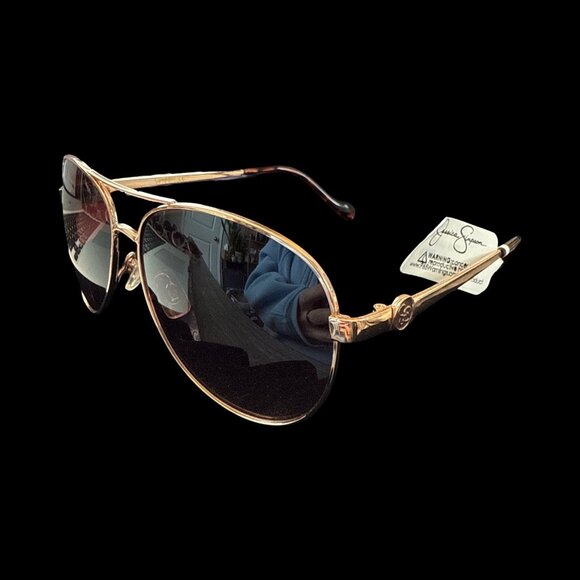 **SOLD***Jessica Simpson Gold Aviator style Sunglasses NWT $40 - Picture 5 of 7